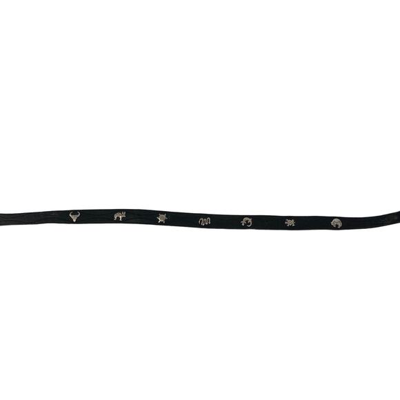 Vintage WARNER BROS Looney Tunes women 50 black silver characters Leather Belt main image 4